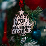Personalized Family Christmas Tree Ornament