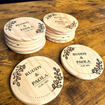 Personalized Wedding Coaster Floral