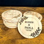 Personalized Wedding Coaster Floral