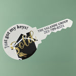 "Just Got My Keys" Realtor Wood Sold Sign